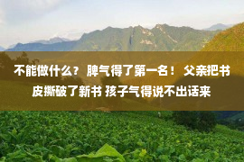 不能做什么？ 脾气得了第一名！ 父亲把书皮撕破了新书 孩子气得说不出话来