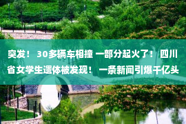 突发！ 30多辆车相撞 一部分起火了！ 四川省女学生遗体被发现！ 一条新闻引爆千亿头