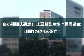 唐小强确认遇难！ 土耳其副总统“强震造成该国17674人死亡”