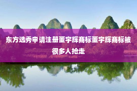 东方选秀申请注册董宇辉商标董宇辉商标被很多人抢走