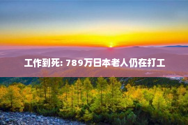 工作到死: 789万日本老人仍在打工