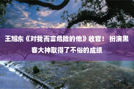 王旭东《对我而言危险的他》收官！ 扮演黑客大神取得了不俗的成绩