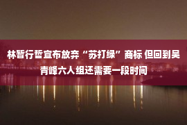 林暂行哲宣布放弃“苏打绿”商标 但回到吴青峰六人组还需要一段时间