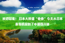 欢迎回来！ 日本大熊猫“香香”今天从日本乘包机回到了中国四川省