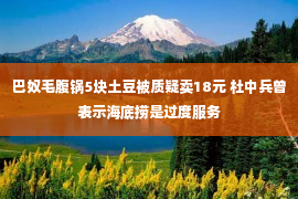 巴奴毛腹锅5块土豆被质疑卖18元 杜中兵曾表示海底捞是过度服务