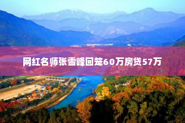 网红名师张雪峰回笼60万房贷57万