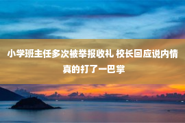 小学班主任多次被举报收礼 校长回应说内情 真的打了一巴掌