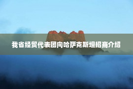 我省经贸代表团向哈萨克斯坦招商介绍