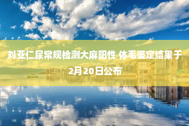 刘亚仁尿常规检测大麻阳性 体毛鉴定结果于2月20日公布