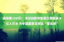 退籍费250元！ 戈拉特即将恢复巴西国籍 8亿人打水 为中国国家足球队“零出场”