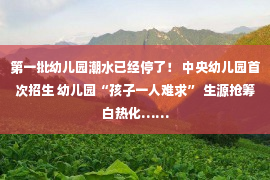 第一批幼儿园潮水已经停了！ 中央幼儿园首次招生 幼儿园“孩子一人难求” 生源抢筹白热化……