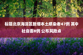 标题北京海淀区新增本土感染者47例 其中社会面8例 公布风险点