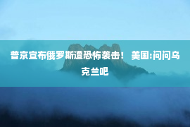 普京宣布俄罗斯遭恐怖袭击！ 美国:问问乌克兰吧