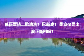 戚薇营销二胎清洗？ 巴新戏？ 吴宣仪要出演正新剧吗？