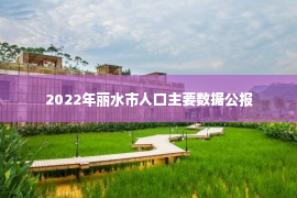 2022年丽水市人口主要数据公报