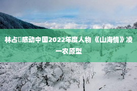 林占煖感动中国2022年度人物 《山海情》凌一农原型