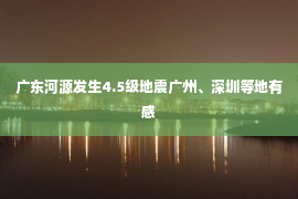 广东河源发生4.5级地震广州、深圳等地有感