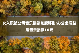 女入职被公司音乐捐款制度吓到:办公桌没整理音乐捐款10元