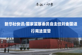 新华社快讯:国家监察委员会主任刘金国进行宪法宣誓