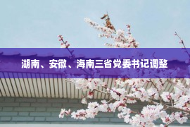 湖南、安徽、海南三省党委书记调整